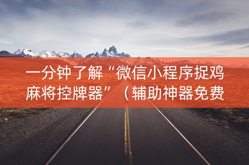 一分钟了解“微信小程序捉鸡麻将控牌器”（辅助神器免费)