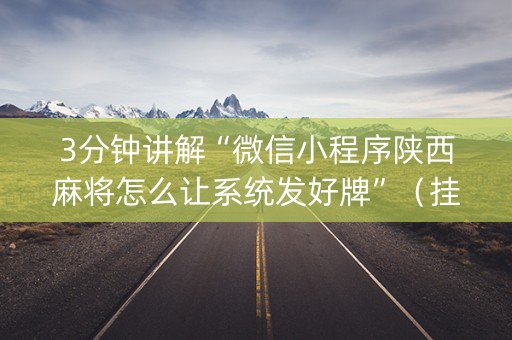 3分钟讲解“微信小程序陕西麻将怎么让系统发好牌”（挂件神器)