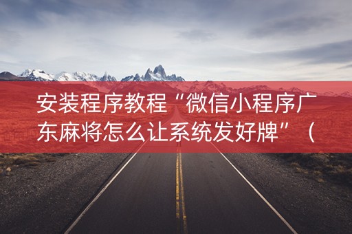 安装程序教程“微信小程序广东麻将怎么让系统发好牌”（辅助软件)