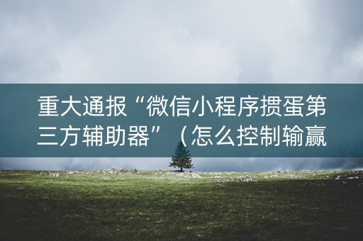 重大通报“微信小程序掼蛋第三方辅助器”（怎么控制输赢)