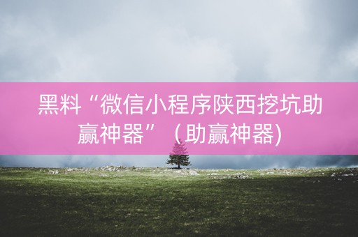 黑料“微信小程序陕西挖坑助赢神器”（助赢神器)