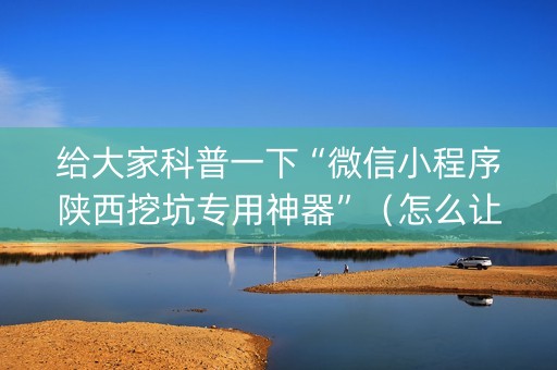 给大家科普一下“微信小程序陕西挖坑专用神器”（怎么让系统给自己好牌)