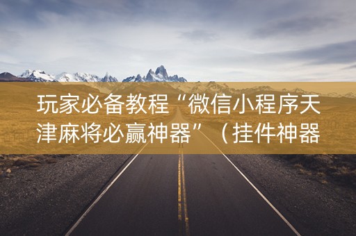 玩家必备教程“微信小程序天津麻将必赢神器”（挂件神器)