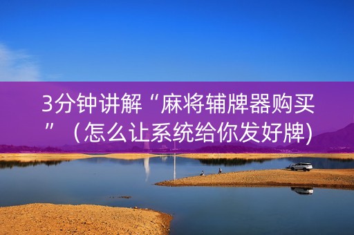3分钟讲解“麻将辅牌器购买”（怎么让系统给你发好牌)
