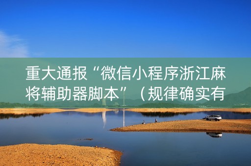 重大通报“微信小程序浙江麻将辅助器脚本”（规律确实有挂)