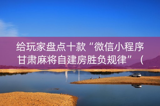 给玩家盘点十款“微信小程序甘肃麻将自建房胜负规律”（怎么能调好牌)
