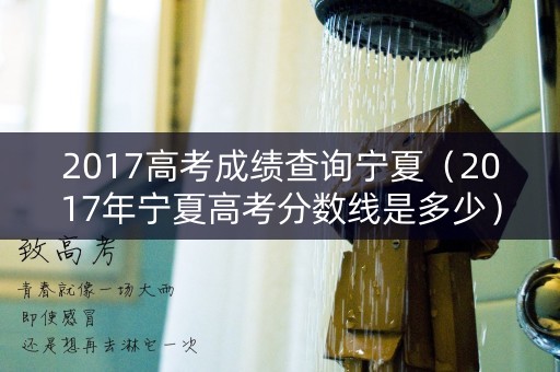 2017高考成绩查询宁夏（2017年宁夏高考分数线是多少）