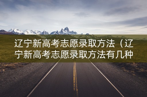 辽宁新高考志愿录取方法（辽宁新高考志愿录取方法有几种）