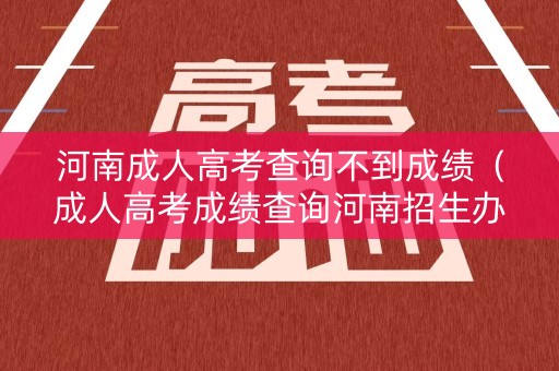 河南成人高考查询不到成绩（成人高考成绩查询河南招生办公室）