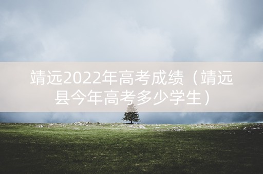 靖远2022年高考成绩（靖远县今年高考多少学生）