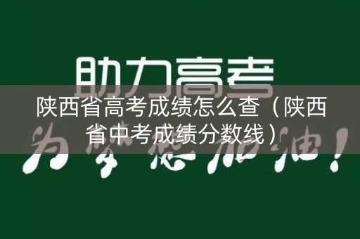 陕西省高考成绩怎么查（陕西省中考成绩分数线）