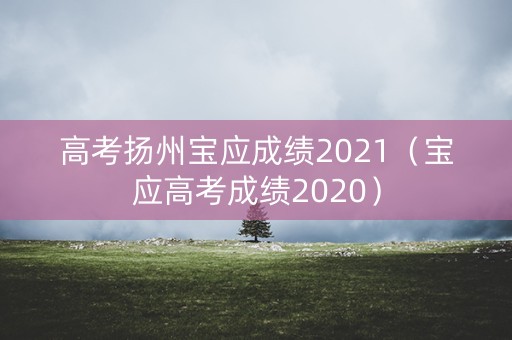 高考扬州宝应成绩2021（宝应高考成绩2020）