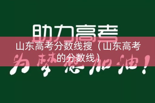山东高考分数线搜（山东高考的分数线）