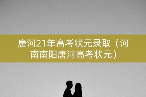 唐河21年高考状元录取（河南南阳唐河高考状元）