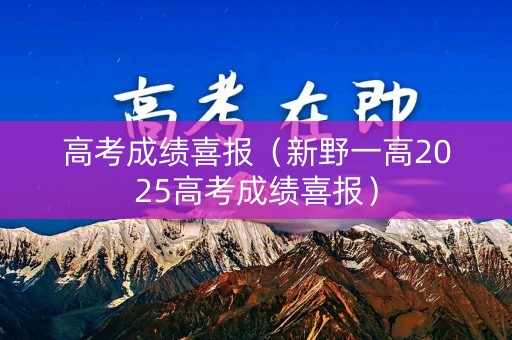 高考成绩喜报（新野一高2025高考成绩喜报）
