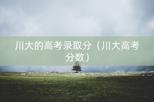 川大的高考录取分（川大高考分数）