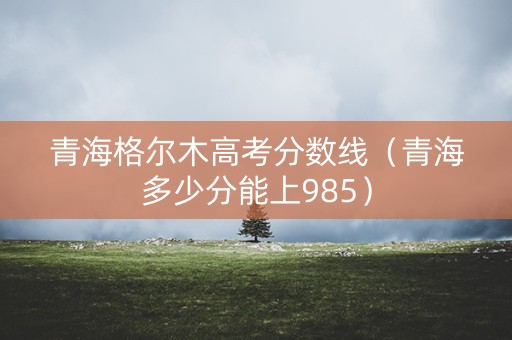青海格尔木高考分数线（青海多少分能上985）