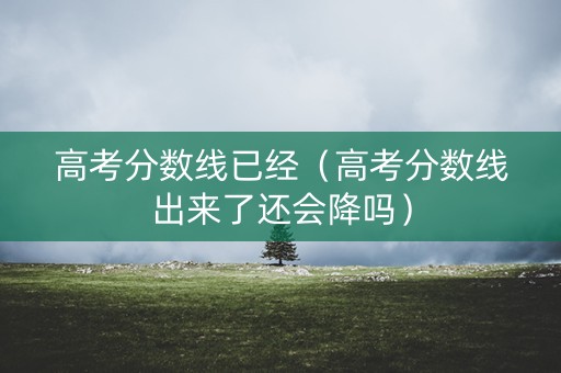 高考分数线已经（高考分数线出来了还会降吗）