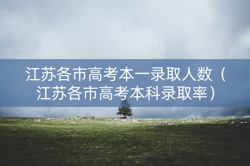 江苏各市高考本一录取人数（江苏各市高考本科录取率）