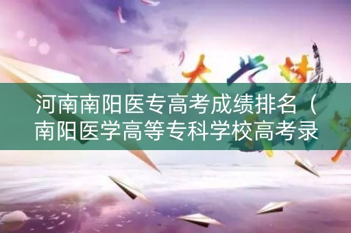 河南南阳医专高考成绩排名（南阳医学高等专科学校高考录取查询）