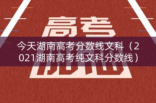 今天湖南高考分数线文科（2021湖南高考纯文科分数线）