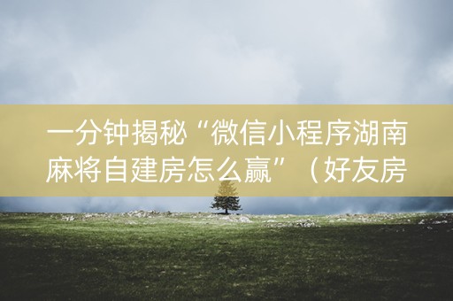 一分钟揭秘“微信小程序湖南麻将自建房怎么赢”（好友房怎么才能赢)
