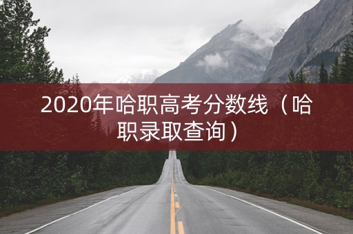 2020年哈职高考分数线（哈职录取查询）