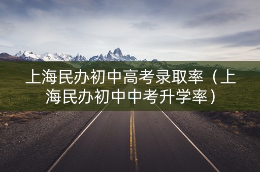 上海民办初中高考录取率（上海民办初中中考升学率）