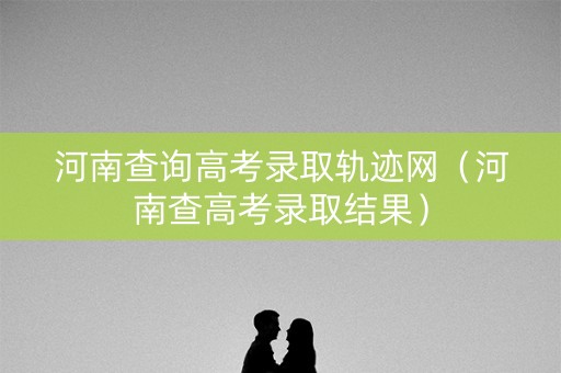 河南查询高考录取轨迹网（河南查高考录取结果）