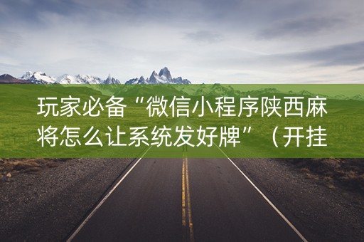 玩家必备“微信小程序陕西麻将怎么让系统发好牌”（开挂辅助脚本)