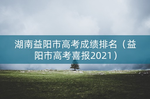 湖南益阳市高考成绩排名（益阳市高考喜报2021）