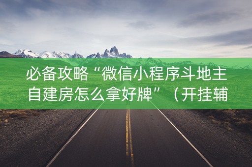 必备攻略“微信小程序斗地主自建房怎么拿好牌”（开挂辅助器脚本)