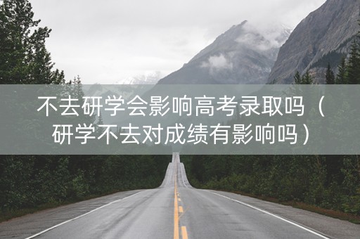 不去研学会影响高考录取吗（研学不去对成绩有影响吗）