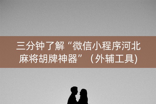 三分钟了解“微信小程序河北麻将胡牌神器”（外辅工具)