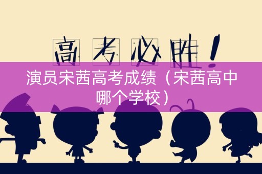 演员宋茜高考成绩（宋茜高中哪个学校）