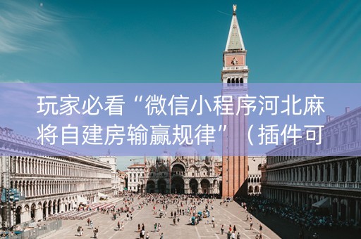 玩家必看“微信小程序河北麻将自建房输赢规律”（插件可信吗)