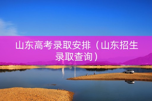 山东高考录取安排（山东招生录取查询）
