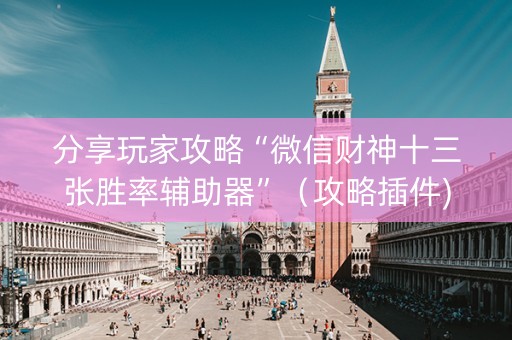 分享玩家攻略“微信财神十三张胜率辅助器”（攻略插件)