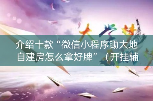 介绍十款“微信小程序锄大地自建房怎么拿好牌”（开挂辅助器插件)