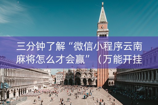 三分钟了解“微信小程序云南麻将怎么才会赢”（万能开挂器)