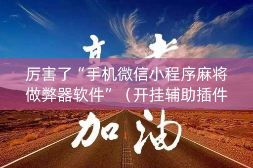 厉害了“手机微信小程序麻将做弊器软件”（开挂辅助插件)