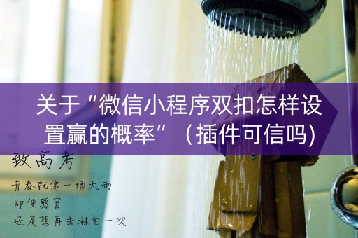 关于“微信小程序双扣怎样设置赢的概率”（插件可信吗)