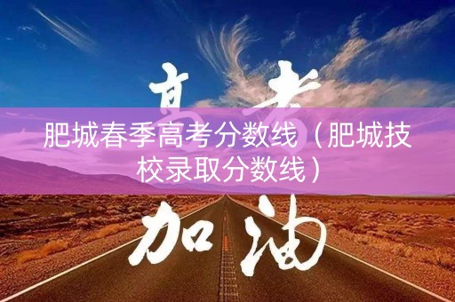肥城春季高考分数线（肥城技校录取分数线）
