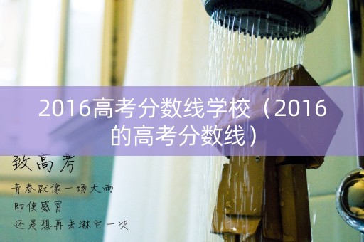 2016高考分数线学校（2016的高考分数线）