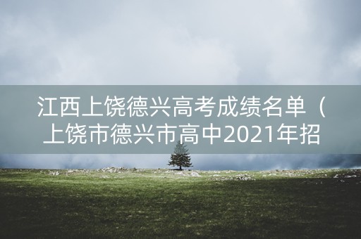 江西上饶德兴高考成绩名单（上饶市德兴市高中2021年招生）