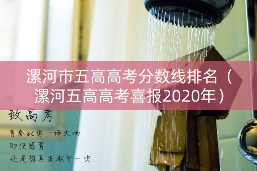 漯河市五高高考分数线排名（漯河五高高考喜报2020年）