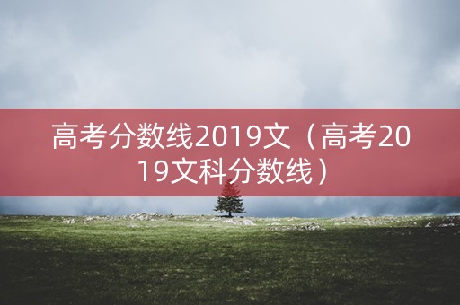高考分数线2019文（高考2019文科分数线）