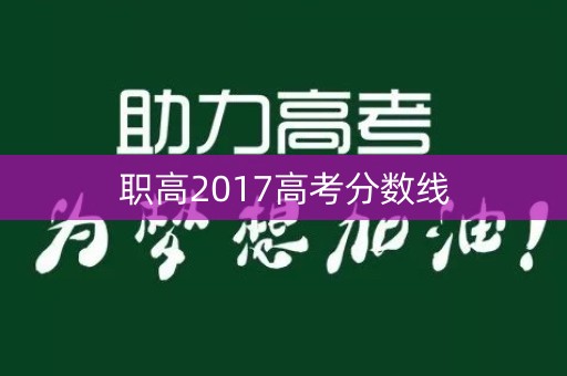 职高2017高考分数线