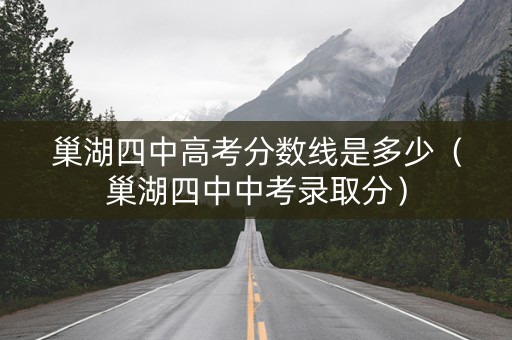 巢湖四中高考分数线是多少（巢湖四中中考录取分）