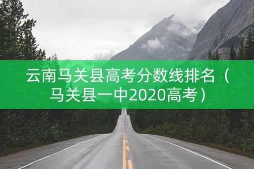 云南马关县高考分数线排名（马关县一中2020高考）